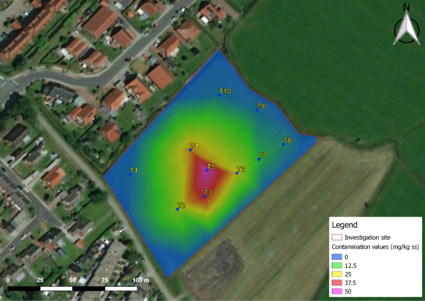 Le mappe della contaminazione sono degli elaborati grafici finalizzati a rappresentare la diffusione e la concentrazione delle sostanze inquinanti presenti in un’area di indagine.